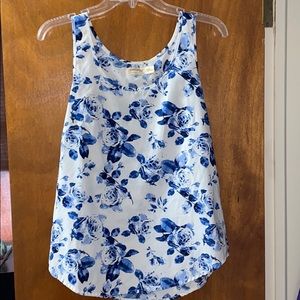 Blue rose tank top